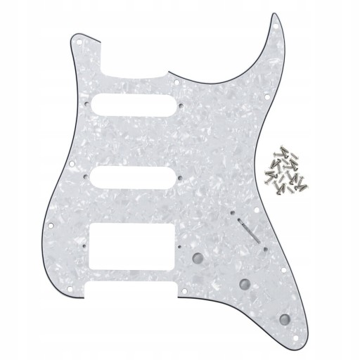 Maskownica z białej perły 4Ply Strat gitara Hkguar