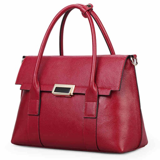 Moda Solid Skórzana Torba na ramię Damska Torba