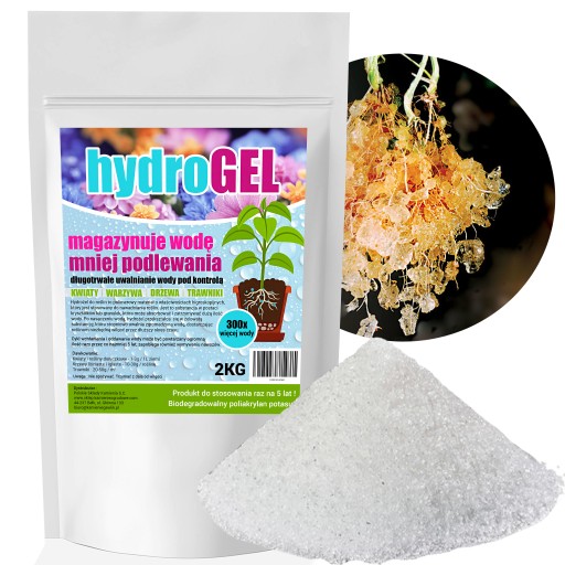 HYDROŻEL AGROŻEL OGRODNICZY 2KG ZATRZYMUJE WODĘ