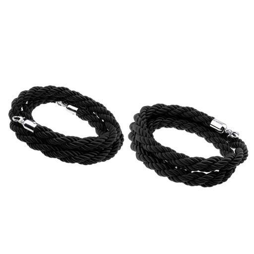 High Quality 3&2m Twisted Queue Barrier Rope Black