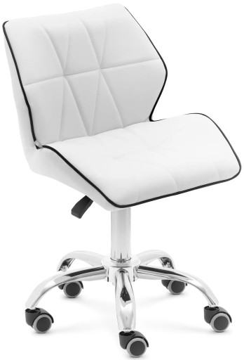 Krzesło kosmetyczne 45-59cm wygodne i regulowane PHYSA ELGG WHITE 10040646