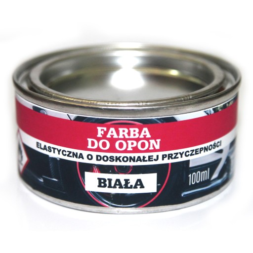 FARBA DO MALOWANIA OPON ELASTYCZNA BIAŁA 100ML