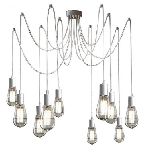 ŻYRANDOL LAMPA PAJĄK LOFT SPIDER 2m + PROF UCHWYTY