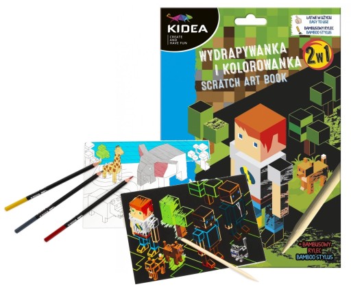 Kidea Kolorowanka i wydrapywanka 2w1 Game