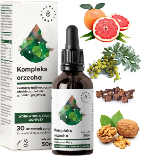 EKSTRAKT z ORZECHA włoskiego + PIOŁUNU i GOŹDZIKÓW || 50 ml || 1200 kropli
