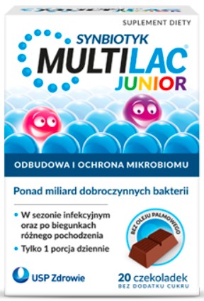 Multilac Junior Synbiotyk 20 czekoladek