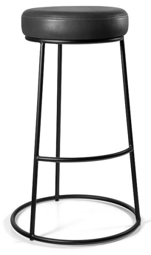 Hoker ALTO szary Unique taboret tapicerowany ekoskórą
