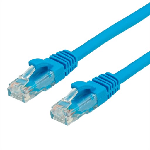 Kabel sieciowy LAN UTP Cat.6A RJ45 niebieski 0,3m
