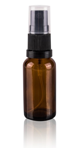Butelka szklana brązowa 20ml z atomizerem - SPRAY