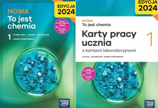NOWA To jest chemia 1 LO KOMPLET Podstawowy NOWA ERA Edycja 2024