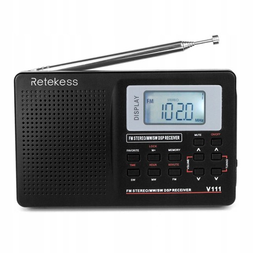 Radio stereo MW/FM/SW 9KHz światowe pasmo