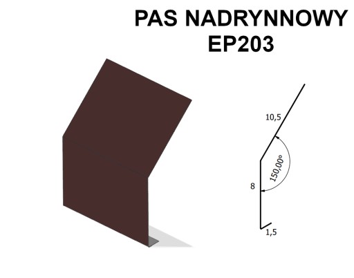 Pas nadrynnowy EP203 brązowy 8019