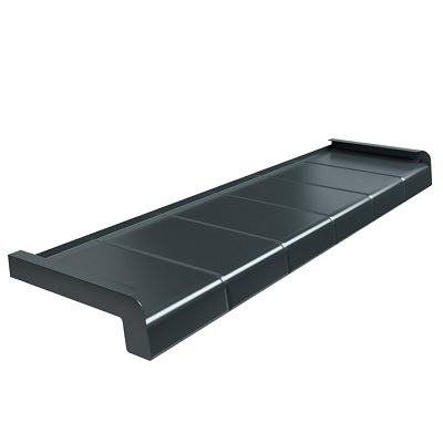 Parapet alum imita płytki ANTRACYT 100x15+zaślepki