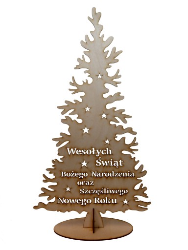 Stojak Choinka Wesołych Świąt 52cm Boże Narodzenie