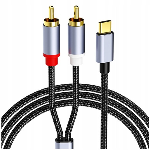 Adapter przewodu Audio USB C na 2RCA type-c na pod