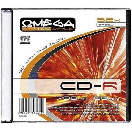 CD-R 700MB 52X OMEGA SLIM 1szt.