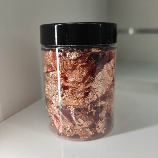 PŁATKI FOLII DO ZŁOCEŃ -100ml RÓŻOWE ZŁOTO