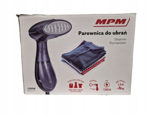 PAROWNICA DO UBRAŃ MPM BPA-01 SZYBKA MOCNA KOMPAKTOWA STACJA PAROWA 1200W