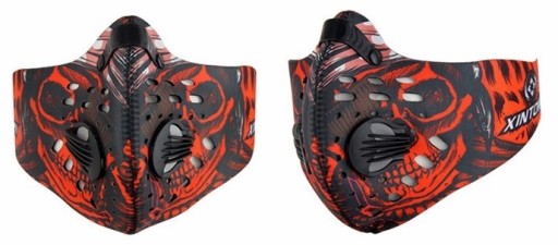 MASKA MASECZKA SPORTOWA ROWEROWA NA TWARZ RED