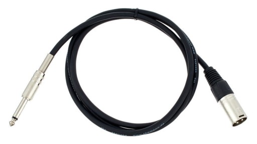 Kabel przewód mikrofonowy XLR - Jack 6,3 mm 1,5 m