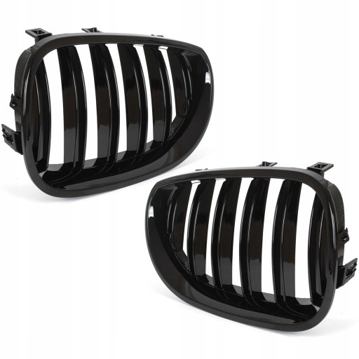 Nerki GRILL CZARNE połysk E60 E61 03-10 M PAKIET