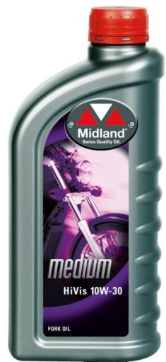 OLEJ DO AMORTYZATORÓW MIDLAND MEDIUM HiVis 10W30 1L SWISS MADE