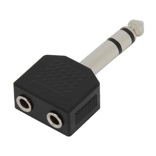 Rozgałęźnik przejściówka Jack 6.3 - 2 x Jack 3.5mm