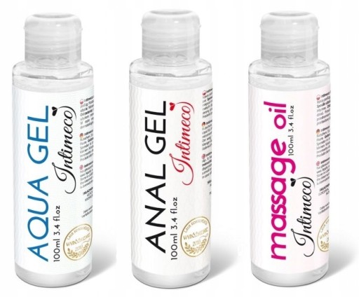 ZESTAW ŻEL AQUA GEL, ANAL GEL, MASSAGE OIL 3X100ML