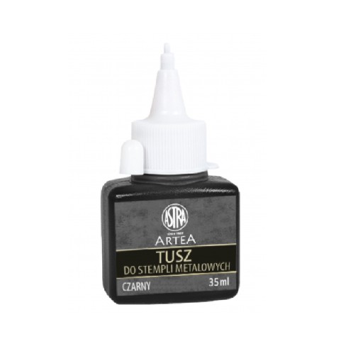 TUSZ DO STEMPLI METALOWYCH, CZARNY 35 ML