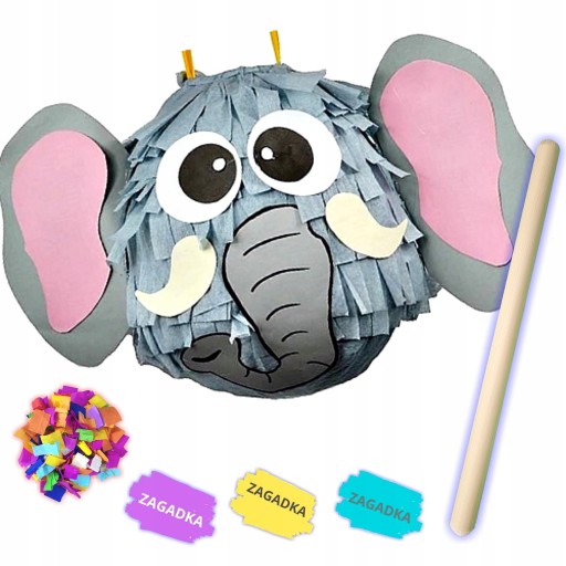 PINIATA SŁOŃ NA URODZINY PINATA SŁONIK + GRATISY