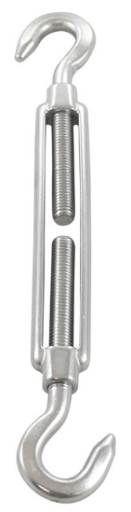 ŚRUBA RZYMSKA HAK-HAK NAPINAJĄCA INOX A4 M4