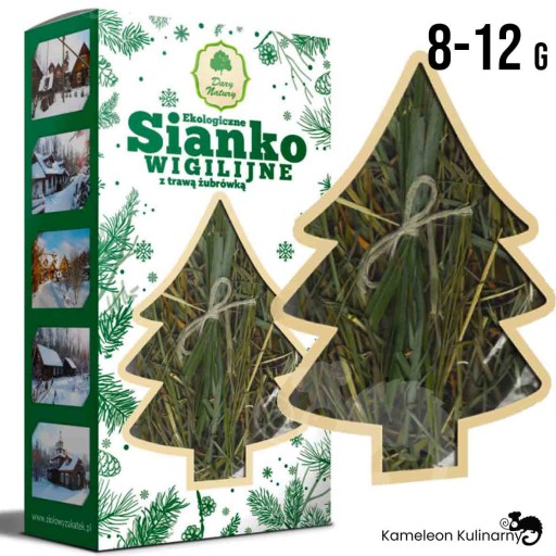 SIANKO WIGILIJNE ŚWIĄTECZNE Z TRAWĄ ŻUBRÓWKĄ EKO święta DARY NATURY 8-12g