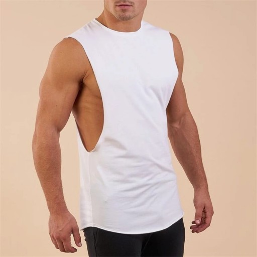 Muscleguys Blank Gyms Tank Tops Mens Solid Cotton