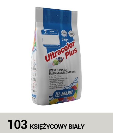 MAPEI FUGA ULTRACOLOR PLUS 103 KSIĘZYC. BIAŁY 5 kg