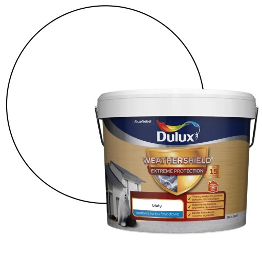 DULUX WEATHERSHIELD EXTREME PROTECTION BIAŁY 10L FARBA DO ELEWACJI