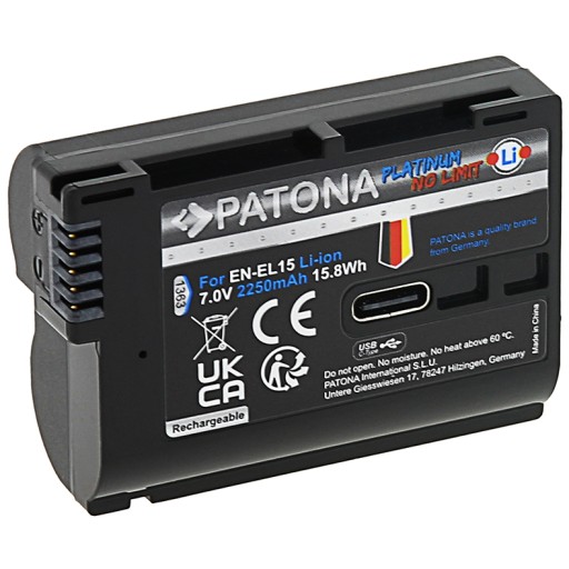 PATONA Platinum Nikon EN-EL15 z USB-C