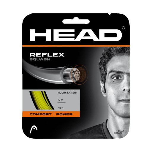 Naciąg do squasha HEAD REFLEX Żółty 1,10 mm 10m