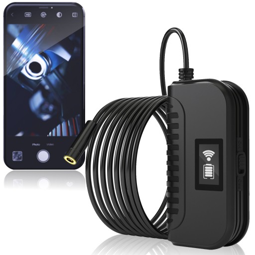 KAMERA INSPEKCYJNA ENDOSKOP WiFi WARSZTAT DO TELEFONU 5M iOS ANDROID DO RUR