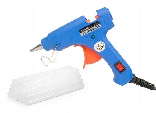 PISTOLET DO KLEJU NA GORĄCO DYSPENSER XL-E 20W + 45 LASKI KLEJU WKŁADY 7mm
