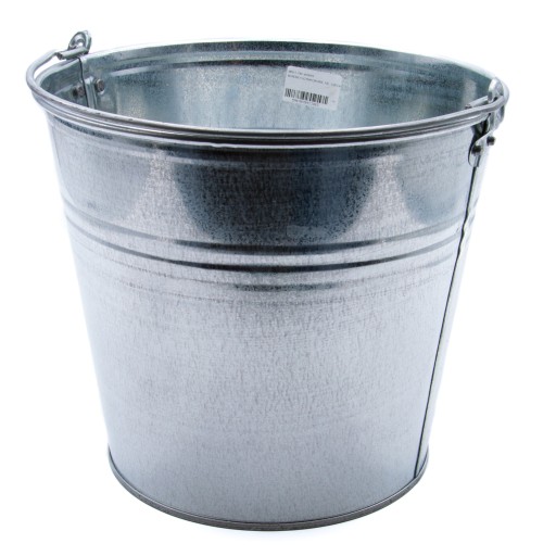 Wiadro ocynkowane z uchwytem 12 l
