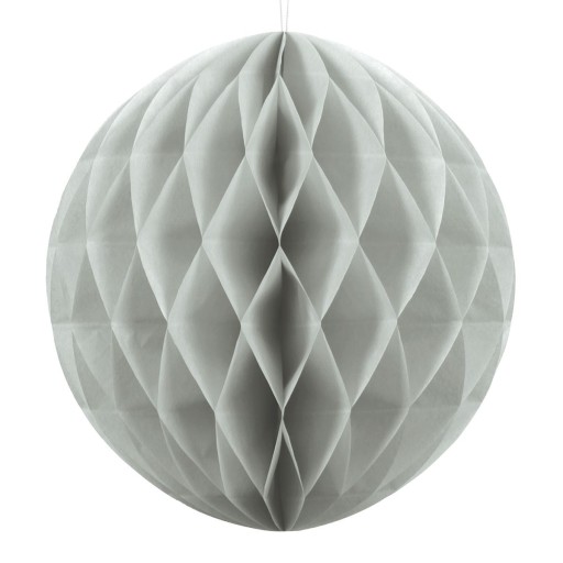 KULA BIBUŁOWA szara średnia M 20 cm Honeycomb