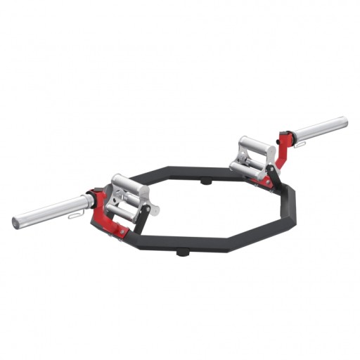 Multi Grip Trap Bar czarno-czerwony 50 mm zaciskowy 3 rodzaje chwytów