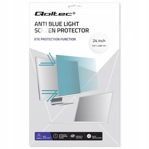 Qoltec Filtr światła niebieskiego 24