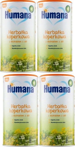 HUMANA HERBATKA KOPERKOWA PO 4m+ 4x200g 4PAK