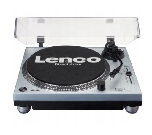 Gramofon Lenco L-3809ME Srebrny Napęd Bezpośredni
