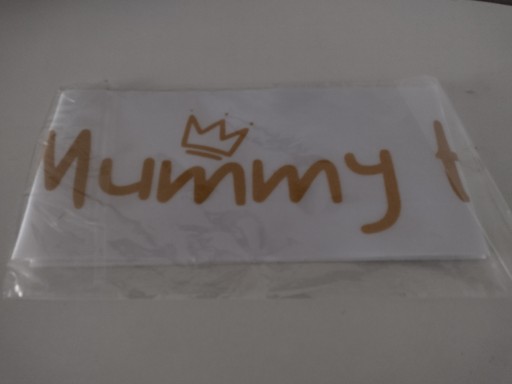 szarfa z napisem Mummy to Be biała