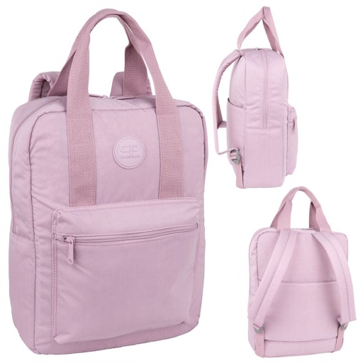 KLASYCZNY PLECAK MIEJSKI COOLPACK DUSTY PINK JEDNOKOMOROWY