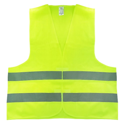 KAMIZELKA ODBLASKOWA OSTRZEGAWCZA ŻÓŁTA 2 PASY 3XL