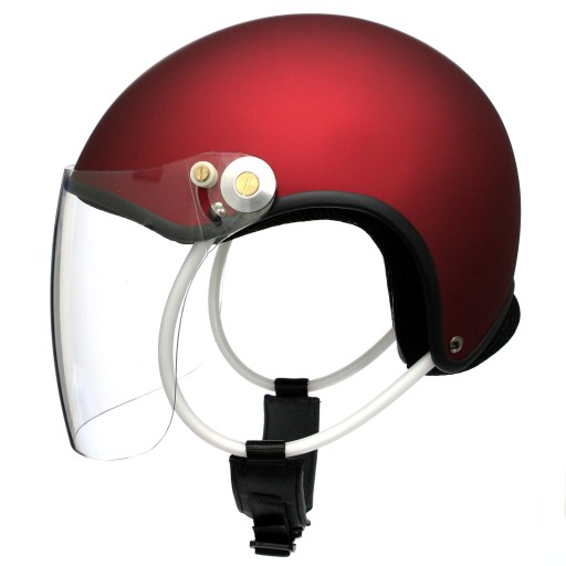 KASK BEZ ŁĄCZNOŚCI CZERWONY MAT Z WIZ. PPG NAVCOMM