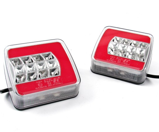 LAMPY TYLNE PRZYCZEPY ZESPOLONE 25 LED NA TYŁ PARA